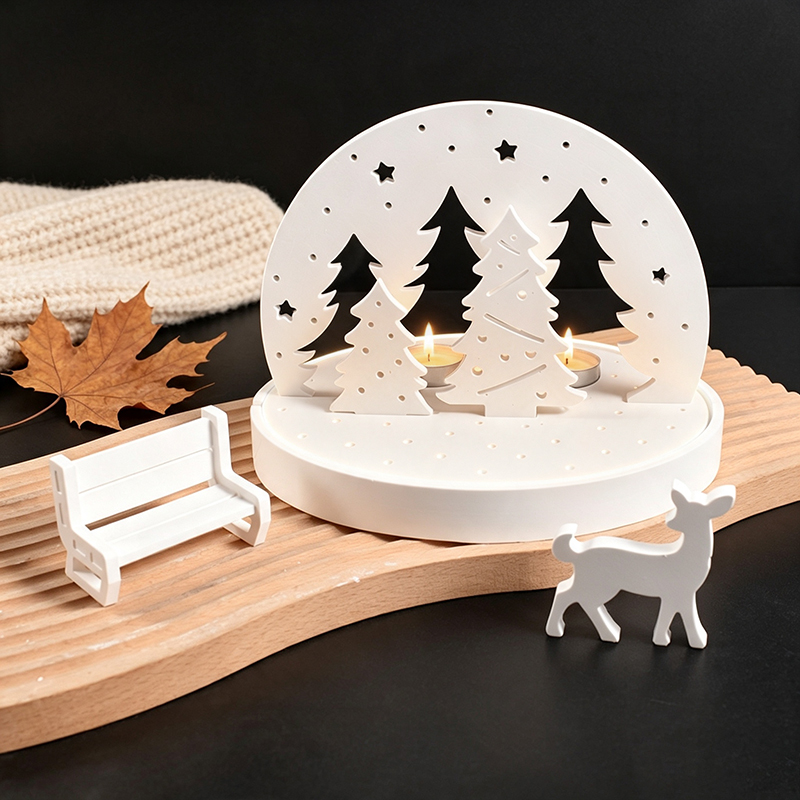 Candle Lighter - Christmas Elk Tealight Candle Holder Silicone