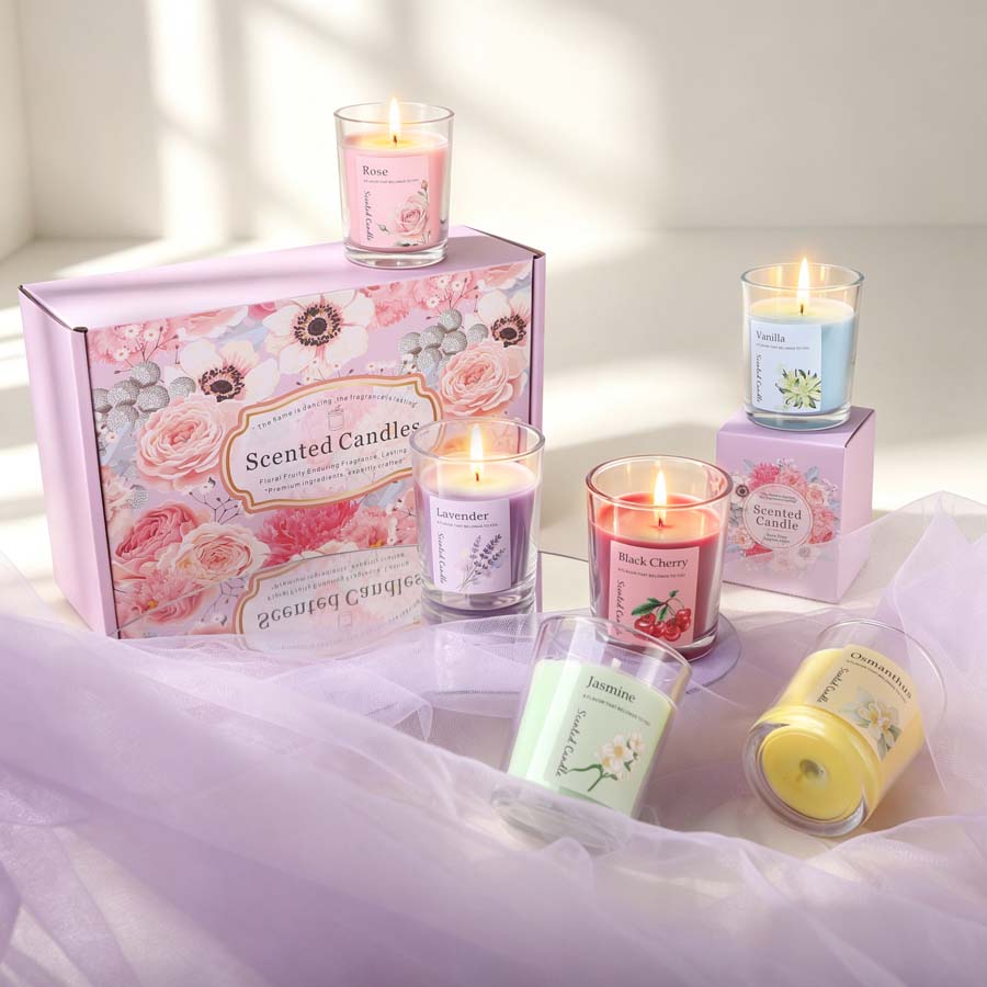 Candle Fragrance - Aromatherapy Scented Candle Gift Set 6