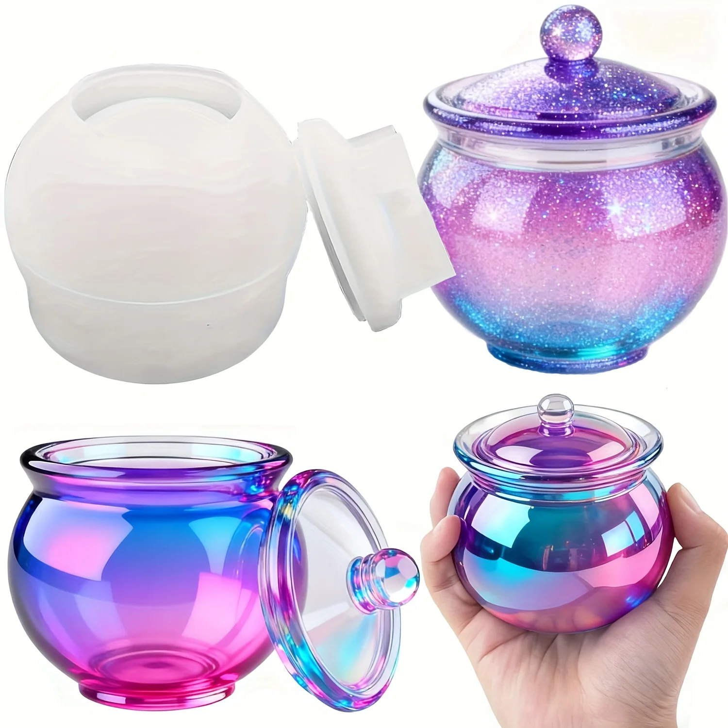 Candle Molds - 1 set of round resin can