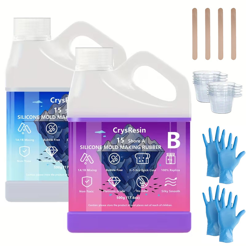 500ml 2 Bottles Liquid Silicon - огляд і ціна Candle Molds