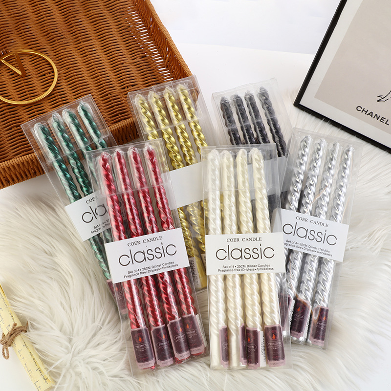 4pcs European-style Long-pole  - огляд і ціна Silk Candle