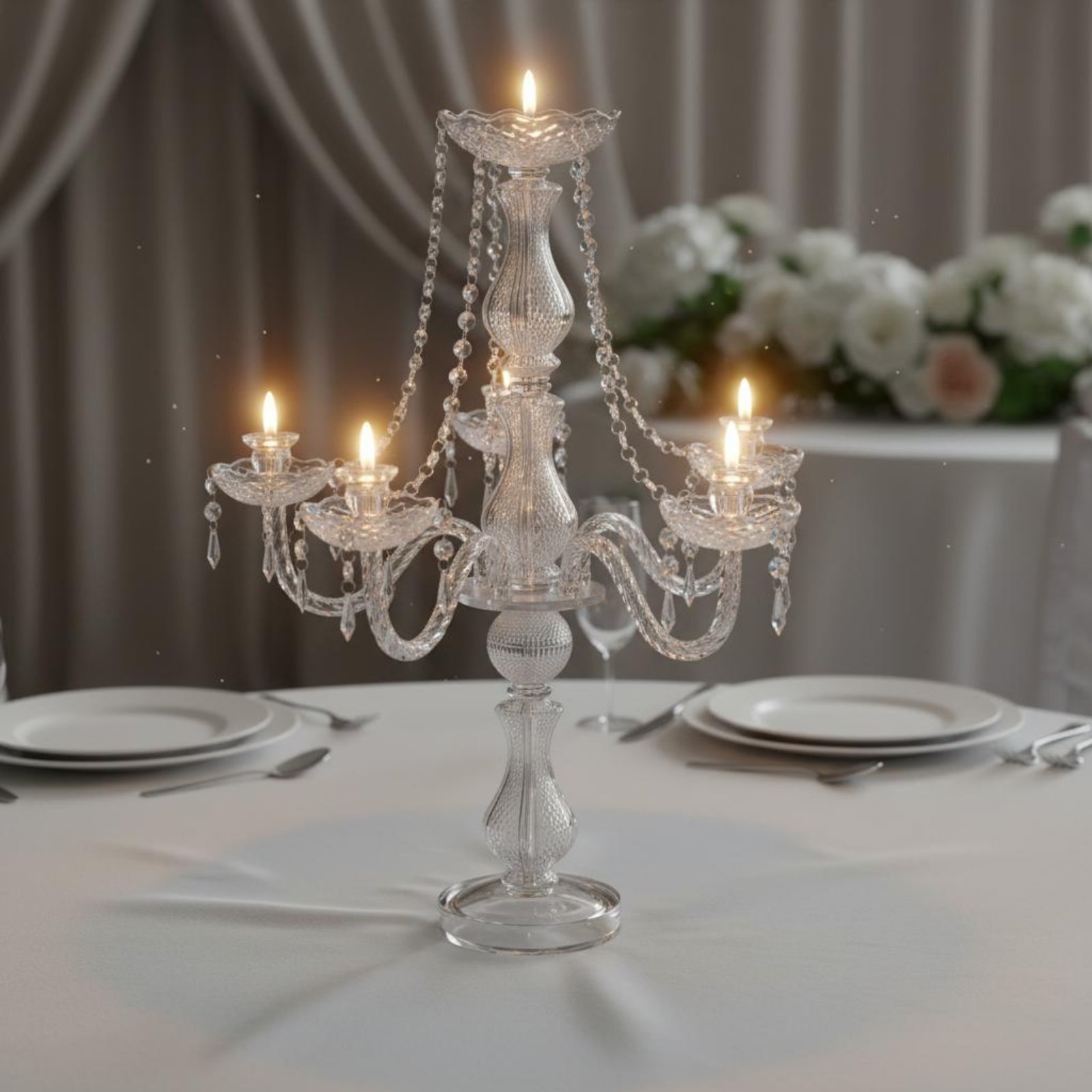Crystal Candelabra Elegant Wed - огляд і ціна Silk Candle
