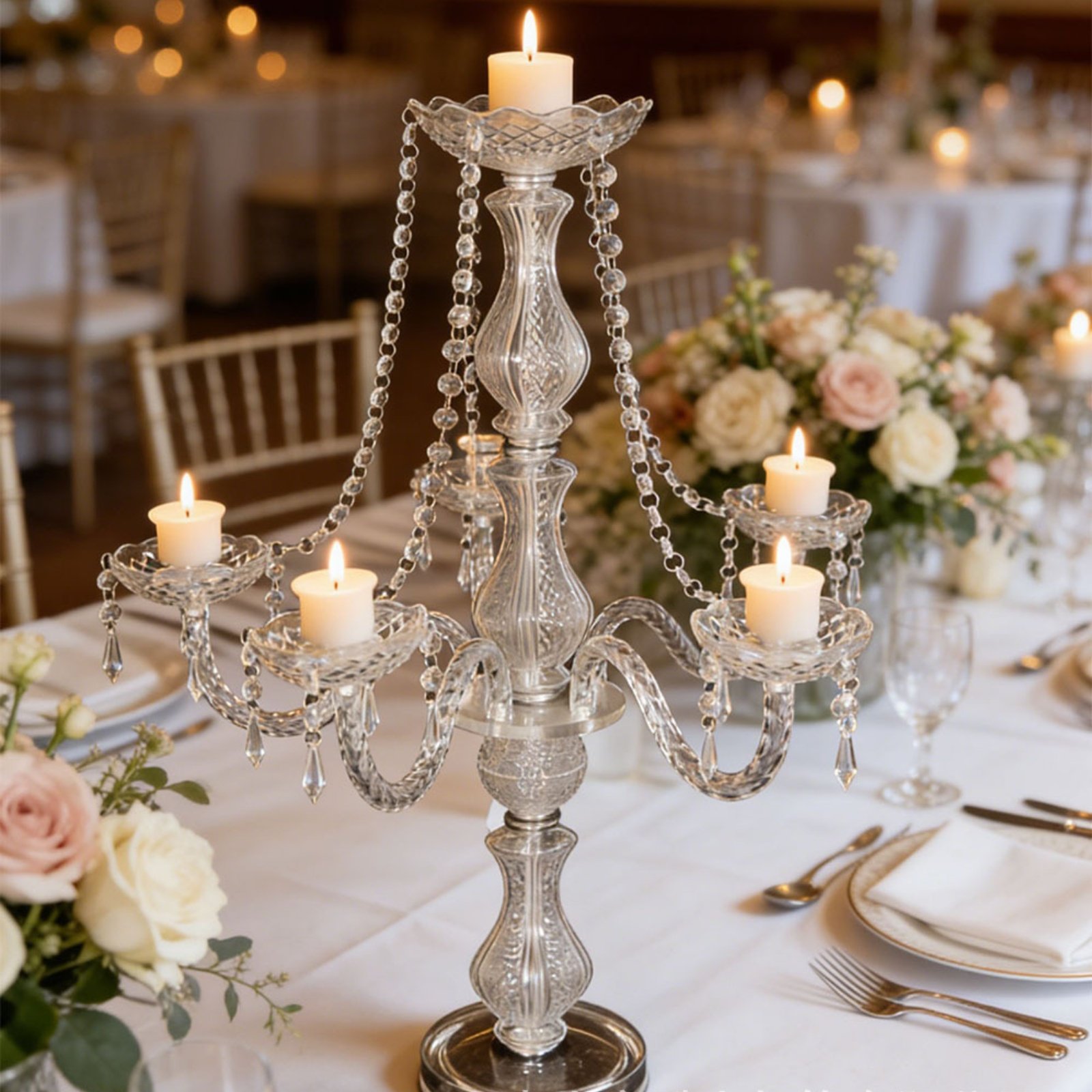Crystal Candelabra Elegant Wed - огляд і ціна Silk Candle